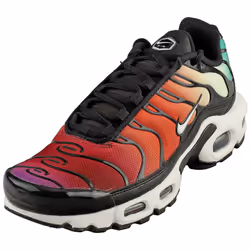 Nike Air Max Plus Womens Fashion Trainers in Black White Red - 3.5