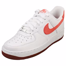 Nike Air Force 1 07 Womens Fashion Trainers in White Red - 8.5 UK