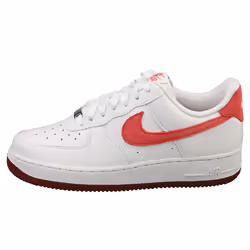 Nike Air Force 1 07 Womens Fashion Trainers in White Red - 8.5 UK