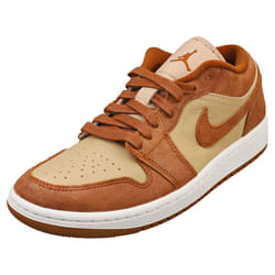 Nike Air Jordan 1 Low Se Womens Casual Trainers in Brown Coffee - 4