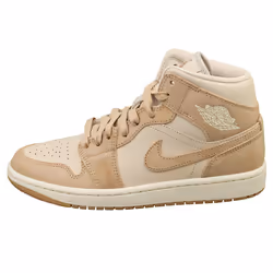 Nike Air Jordan 1 Mid Se Womens Fashion Trainers in Light Brown - 8.5 UK