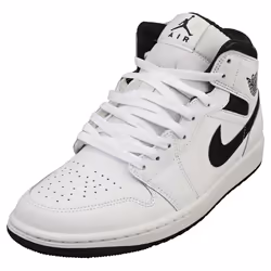 Nike Air Jordan 1 Mid Mens Fashion Trainers in White Black - 8 UK