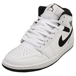 Nike Air Jordan 1 Mid Mens Fashion Trainers in White Black - 8 UK