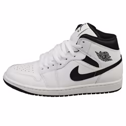 Nike Air Jordan 1 Mid Mens Fashion Trainers in White Black - 8 UK