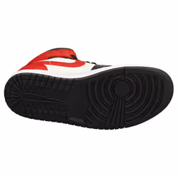 Nike Air Jordan 1 Mid Womens Fashion Trainers in Black White Red - 4.5
