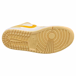 Nike Air Jordan 1 Low Womens Fashion Trainers in White Yellow - 8