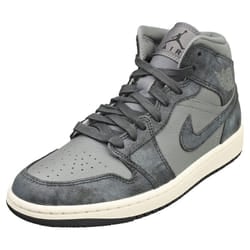 Nike Air Jordan 1 Mid Se Womens Fashion Trainers in Smoke Grey - 5.5