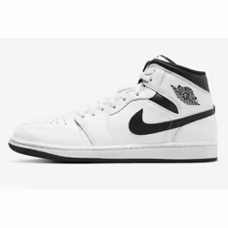 Nike Air Jordan 1 Mid White/Black-White-Black DQ8426-132 Men's - 10.5