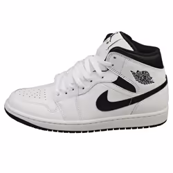 Nike Air Jordan 1 Mid Mens Fashion Trainers in White Black - 11.5 UK