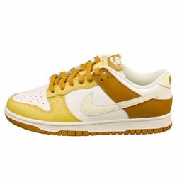 Nike Dunk Low Retro Mens Fashion Trainers in White Brown - 9.5