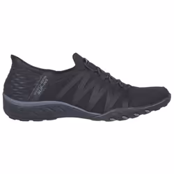 Skechers Womens 2024 Slip Ins Breathe Easy Collar Knit Memory Foam Trainers - UK 4, Black