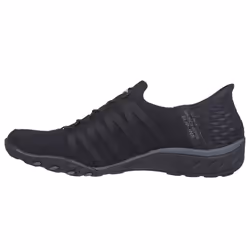 Skechers Womens 2024 Slip Ins Breathe Easy Collar Knit Memory Foam Trainers - UK 4, Black