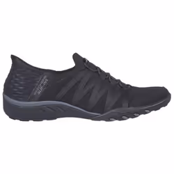 SKECHERS Women's Breathe Easy-ROLL with ME Sneaker  Black  7.5