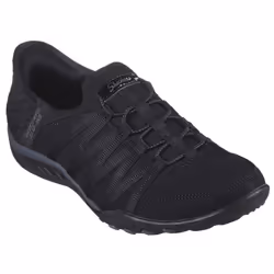 SKECHERS Women's Breathe Easy-ROLL with ME Sneaker  Black  7.5