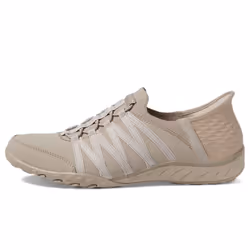 SKECHERS Women's Breathe Easy-ROLL with ME Sneaker Taupe 7.5
