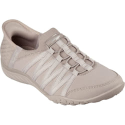 ) Skechers Breathe-Easy - Roll-With-Me Textile Women's Taupe Trainers - Brown, 7 (Adults'