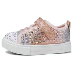 Skechers Kids Twinkle Sparks-Sequin Flash Sneaker  Link Pink/Multi  13