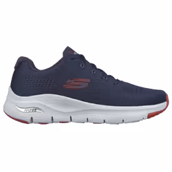 Skechers Mens 2023 Takar Arch Fit Engineered Mesh Lace Up Comfort Trainers - UK 8.5, Navy/Red