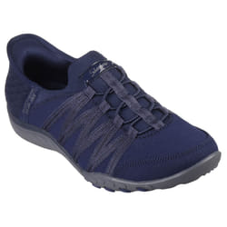 Skechers Womens 2023 Slip Ins Breathe Easy Collar Knit Memory Foam Trainers - UK 6, Navy