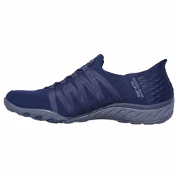 Skechers Womens 2023 Slip Ins Breathe Easy Collar Knit Memory Foam Trainers - UK 7, Navy