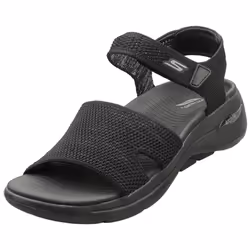 Skechers Go Walk Arch Fit Womens Walking Sandals in Black Grey - 7
