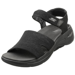 Skechers Go Walk Arch Fit Womens Walking Sandals in Black Grey - 7