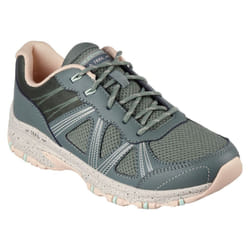 ) Skechers Hillcrest Ridge Leather Women's Olive Trainers - Green, 5 (Adults'