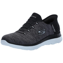 Skechers Women's Hands Free Slip Ins Summits Dazzling Haze Sneaker  Black White  11 Wide