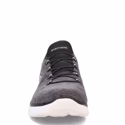 Skechers Women's Hands Free Slip Ins Summits Dazzling Haze Sneaker  Black White  11 Wide
