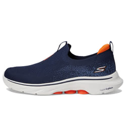 Skechers Men's Go Walk 7 Sneaker  Navy/Orange  7.5 Wide