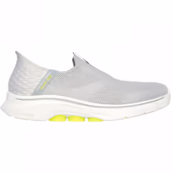 ) Skechers Slip-ins: GO WALK 7 - Easy On 2 | Grey/Yellow | Mens Slip Ins Trainers - 11 (Adults'