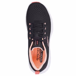 Skechers Womens 2023 Vapour Foam Fresh Trend Engineered Mesh Lace Up Trainers - UK 6.5, Black/Pink