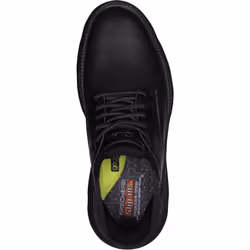 ) Skechers Garza - Gervin Leather Men's Black Lace-Up Shoes - Black, 7 (Adults'