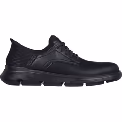 ) Skechers Garza - Gervin Leather Men's Black Lace-Up Shoes - Black, 7 (Adults' - Additional view 4
