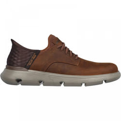 Garza - Gervin | Dark Brown | Wide Fit | Mens Slip Ins Shoes