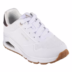 Skechers Girls UNO GEN1-SHIMMER Away Sneaker  White  2 Little Kid