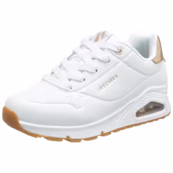 Skechers Girls UNO GEN1-SHIMMER Away Sneaker  White  3 Little Kid