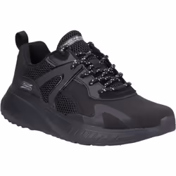 ) Skechers Bobs Squad Chaos Elevated Drift Polyurethane Men's Black Trainers - Black, 8 (Adults'