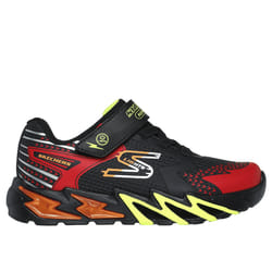 Skechers Kids S-Lights Glow Bolt Flashing Light Up Trainers Sneakers - Black/Red - 6 UK, Black/Red