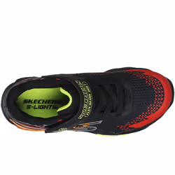 Skechers Kids S-Lights Glow Bolt Flashing Light Up Trainers Sneakers - Black/Red - 6 UK, Black/Red