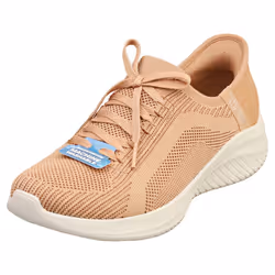 Skechers Slip-ins Ulra Flex 3.0 Vegan Womens Fashion Trainers in Tan - 4