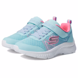 Skechers Microspec Plus-Swirl Sweet Sneaker Aqua/Pink 11.5 US Unisex Little Kid