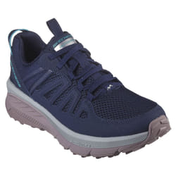 Skechers Womens 2023 Switch Back Cascades Low Top Lace Up Memory Foam Trainers - UK 7, Navy
