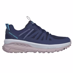 Skechers Womens 2023 Switch Back Cascades Low Top Lace Up Memory Foam Trainers - UK 7, Navy