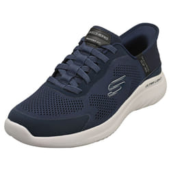 Skechers Slip-ins Bounder 2.0 Vegan Mens Casual Trainers in Navy - 12 UK