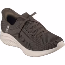 ) Skechers Ultra Flex 3.0 Brilliant Path Textile Women's Olive Trainers - Green, 4 (Adults'