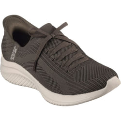) Skechers Ultra Flex 3.0 Brilliant Path Textile Women's Olive Trainers - Green, 4 (Adults'