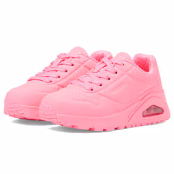 Skechers Girls UNO GEN1-NEON Glow Sneaker  NeonPink  13 Little Kid