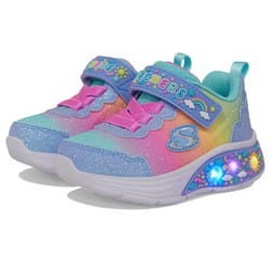 Skechers Kids Girls My Dreamers-Pastel Sunset Sneaker  Light Blue/Multi  10 Toddler