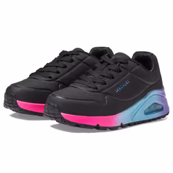 Skechers Girls UNO GEN1-POP of Ombre Sneaker  Black/Multi  11.5 Little